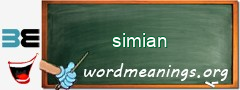 WordMeaning blackboard for simian